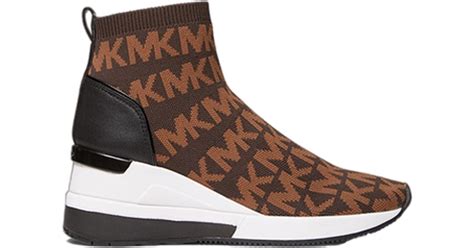 sock sneakers michael kors|michael kors stretch knit sneakers.